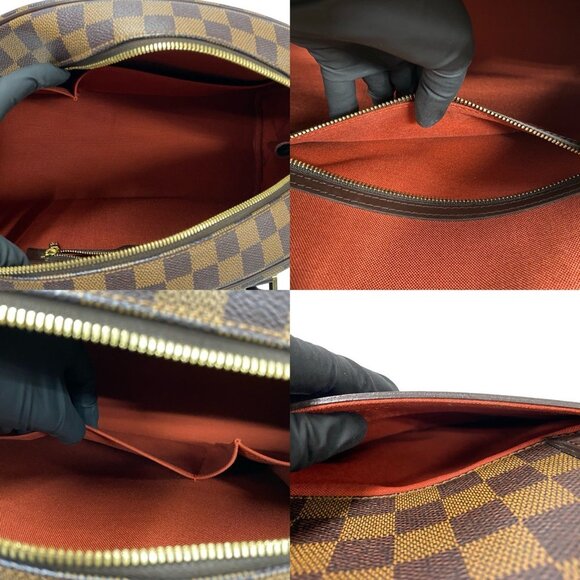 LOUIS VUITTON Authentic Brown Damier Leather Tote Bag - Picture 8 of 9